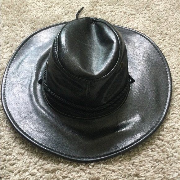 Men’s Faux Leather Cowboy Hat - Picture 16 of 16